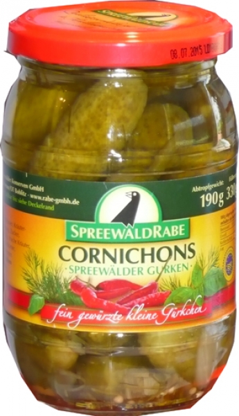 RABE Spreewälder Cornichons Gurken  370 ml.